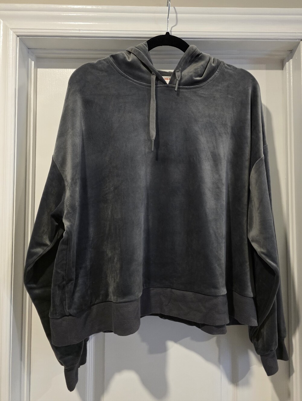 Joe Fresh | Women's | Grey | Velvet Hooded Pullover Sweater | XL